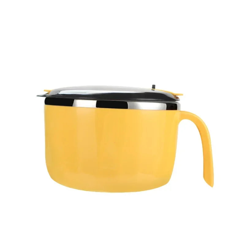 Insulated Fast Food Cup 304 Sealed Lunch Box Household With Lid Stainless Steel Instant Noodle Bowl Student