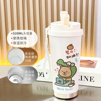 Cartoon Capybara Insulated Stainless Steel Mug High Quality Coffee Cup kapibara Portable Water Cup Vehicle-mounted Bottle