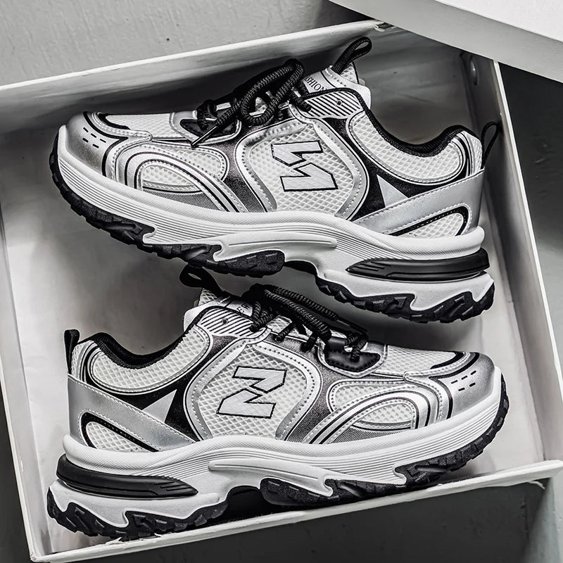Sneakers, Men's Casual Sports Shoes, Suitable for Comfortable Wear All Year Round, with Lace-up Design, Low Top, Breathable