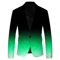 Men's Spring and Autumn New British Fashion Solid Color Suit Jacket, Casual Single-button Lapel Slim Spell Color Suit Jacket