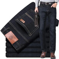 Jeans Men Autumn and Winter New Elastic Business Men's Pants Youth Men Straight Man Men's Adult Seasons A Comfortable Gentleman
