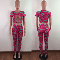 Crop Top 2 Piece Set Women Party Club Sexy Two Piece Outfits Long Pants Summer Sets for Women Joggers Suit Sets Tracksuit 2022