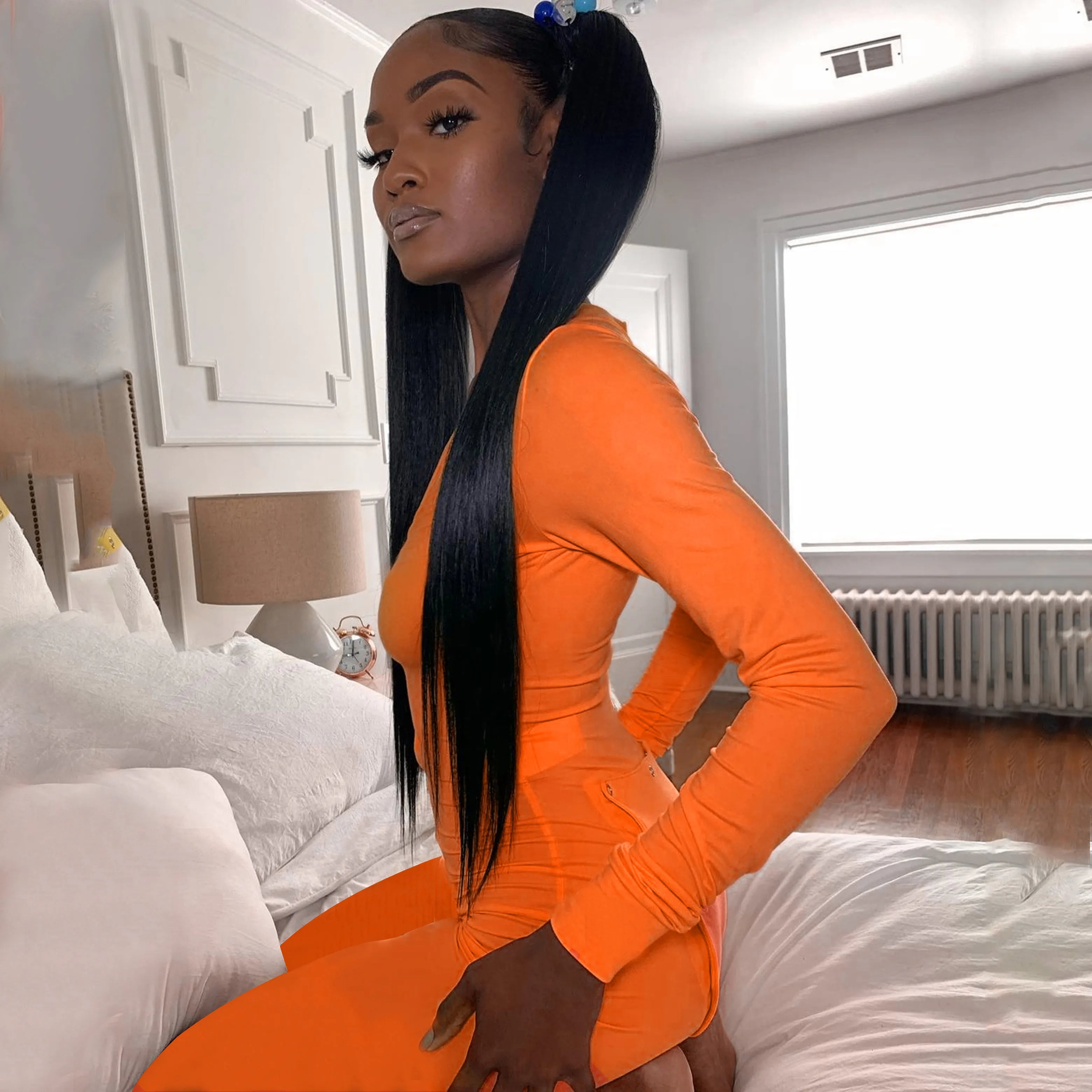 CHRONSTYLE Deep V-neck Buttons Sexy Rompers Women Long Sleeve