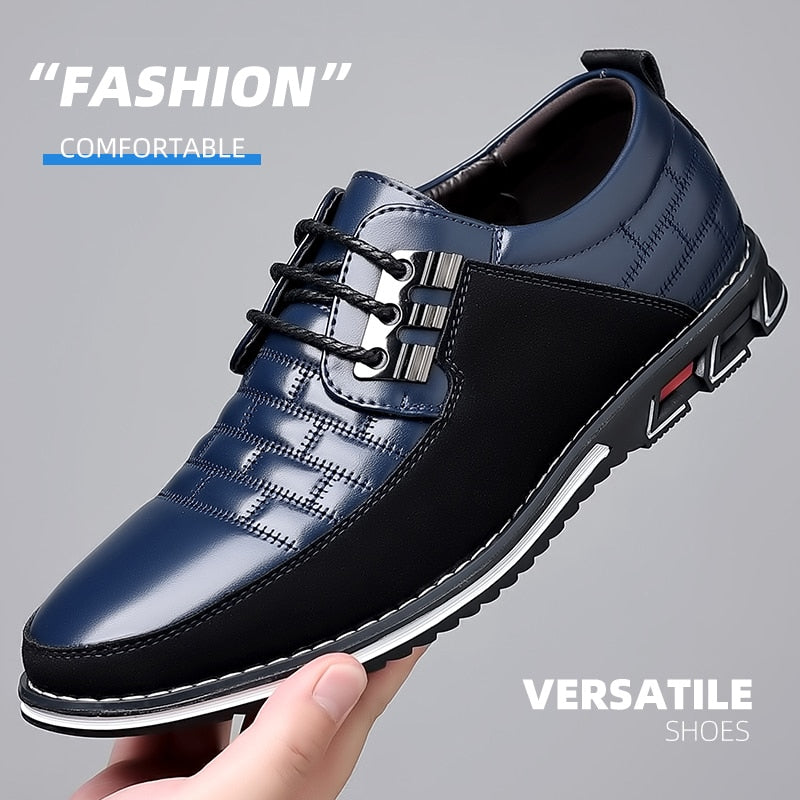 Trending Leather Shoes for Men Business Casual Dress Shoe Lace Up Formal Party Men Shoes Comfortalbe All-match Wedding Oxfords