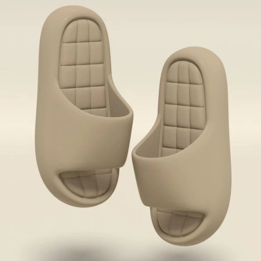 Women's Slippers Cool Summer Soft Sole Fashion Indoor Non Slip Open Toed Breathable House Comfy Men Bedroom Shoes