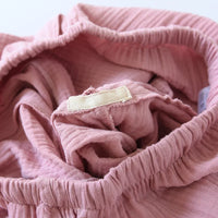 Japanese-style New Spring And Summer Women's Trousers 100% Cotton Crepe Cloth Large Size Color Tie Pants Casual Pants Home Pants