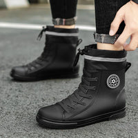 Botas 2024 Outdoor Man Boots Fashion Mens Rain Boots Four Seasons New Non-slip Comfortable Wear-resistant Men's Waterproof Shoes
