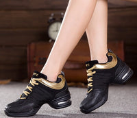 Breathable Dance Sneakers Woman Man Black Red Air Mesh Split-sole Square Dance Salsa Dancing Shoes Girls Ladies Sports Shoes