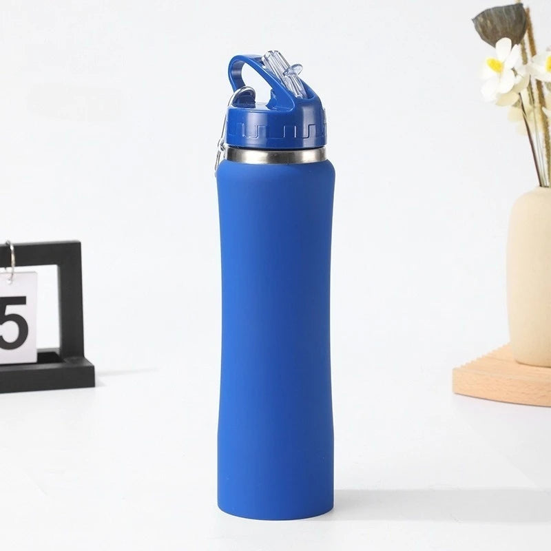 JUSTINLAU Spot Goods 600/750ML Thermos Cup Fruit Mug Kids Straw Cup Vacuum Flasks Stainless Steel Travel Thermal Water Bottles