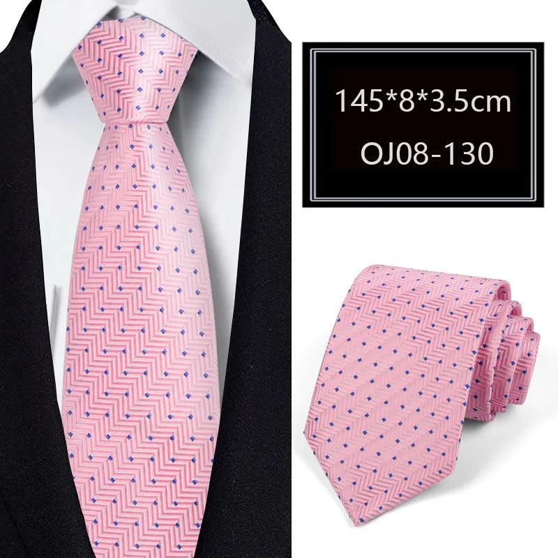 Luxury 56 Colors New Men's Tie Classic Floral Stripe Plaid 8cm Jacquard Neck Tie Necktie For Men Business Wedding Party