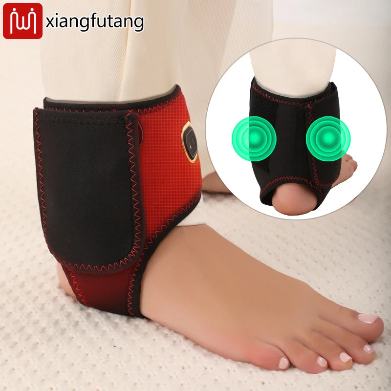 Ankle Massager - 3-Gear Heat & Vibration,Relieves Joint Pain & Muscle Swelling,Aids Sports Recovery,For Fitness Fans & Seniors