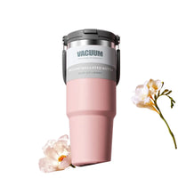 Portable Stainless Steel Thermal Cup , Large Capacity, Handheld with Dual Drinking Straw, Insulates Hot & Cold,Ideal for
