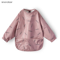 New Baby Bib with Pocket for Feeding Accessories Bibs for Children Waterproof Long Sleeve Bibs Aprons with Long Sleeve
