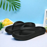 Ladies Lightweight Solid Color Sandals - Casual Indoor/Outdoor Couples Flip Flops, Comfortable Slip-On Beach Footwear
