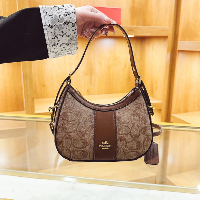 2026 New Ladies' Luxury Handbag High Quality PU Retro Printed Underarm Bag For Women Classic Leather Crossbody Shoulder Bag