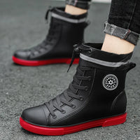 Botas 2024 Outdoor Man Boots Fashion Mens Rain Boots Four Seasons New Non-slip Comfortable Wear-resistant Men's Waterproof Shoes