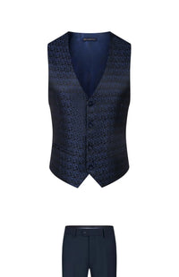 2025 New Wedding Host Performance Men's Suit Dress Three-piece Botanical Floral Pattern  Blazer  for Men with Pants and Vest