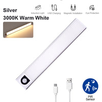 Ultra-thin LED Cabinet Light Rechargeable Motion Sensor Light USB Night Lights Induction Lamp Wardrobe Closet Kitchen Lighting