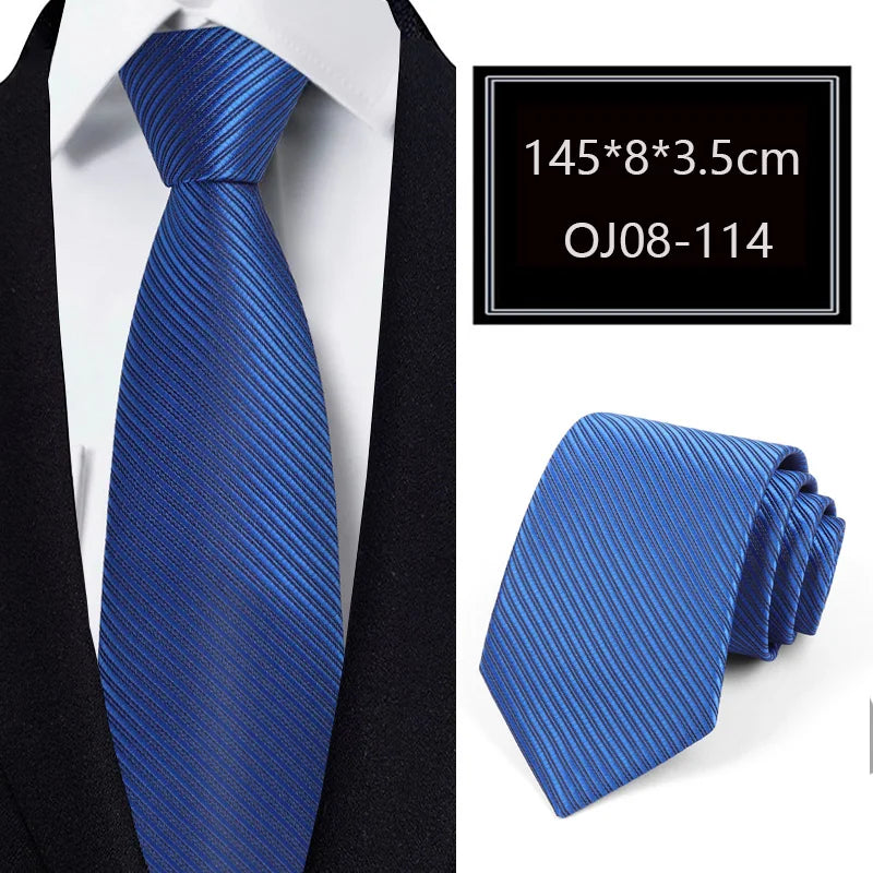 Luxury 56 Colors New Men's Tie Classic Floral Stripe Plaid 8cm Jacquard Neck Tie Necktie For Men Business Wedding Party