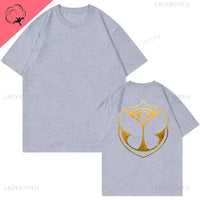 2025 Tomorrowlands Music EDC Electric Syllabic Wear Around The Disco Clothes Pure Cotton Man Women T-shirt Round Collar Tops