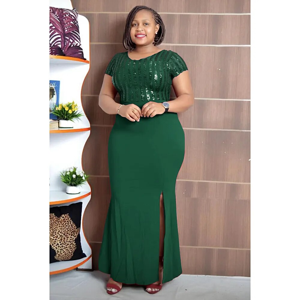 african dresses for women wedding African Dress Women Robe Africaine Femme Bazin Riche Sequin Wedding De – Mega Mart Center