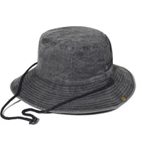 Fishing Hiking Sun Hat Men Women Boonie Wide Brim Bucket Hat Outdoor Safari Summer Cap Cotton Bucket Hat