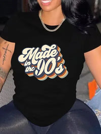 Made In The 90s Cotton Graphic T Shirts for Women O Neck Graphic Tee Causal T-shirt Grunge Clothes Tshirt Dropshipping