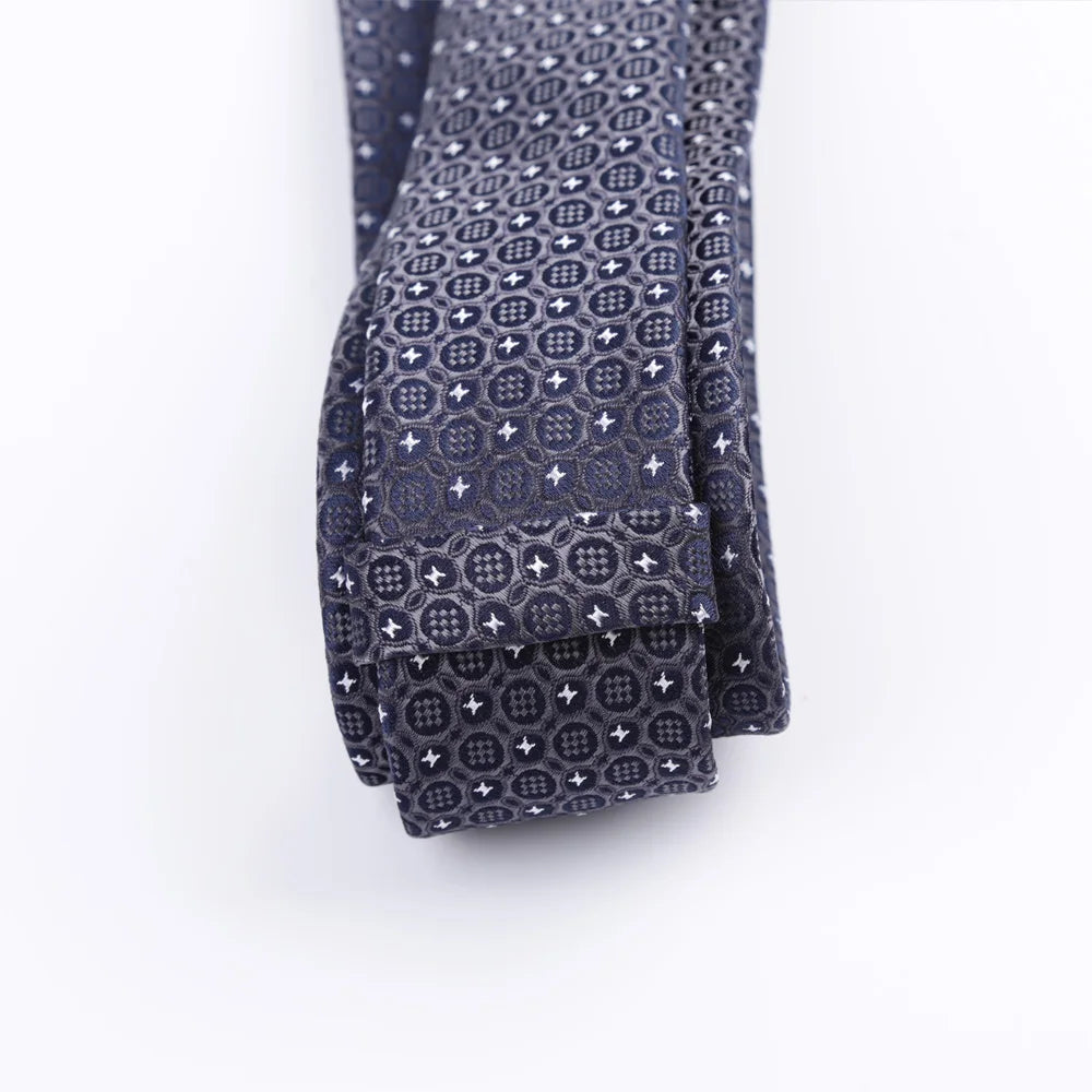 New Slim Narrow Skinny 6CM Mens Necktie Neck Ties For Man Plaids Polka Dot Stripes Jacquard Cravat Business Party Corbatas
