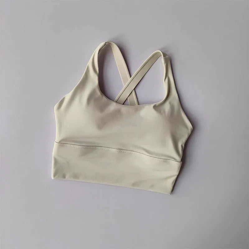 Women's High-Intensity Shock-proof All-in-one Sports Bra for Running Yoga Fitness Professional Huddle Top for All Seasons