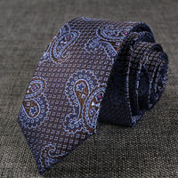 New Skinny 6CM Mens Necktie Slim Narrow Ties For Man Plaids Striped Paisley Jacquard Cravat Business Party Corbatas Neck Tie