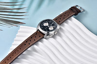 PAGANI DESIGN 2024 Retro Luxury Men's Watches Sports Chronograph VK63 Quartz Watch For Men AR Sapphire Waterproof Leather Clock