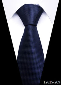 Newest Style 8 cm Necktie Man Blue Golden Striped Wedding Accessories Performance Tie Men Necktie Gravatas Fit Business