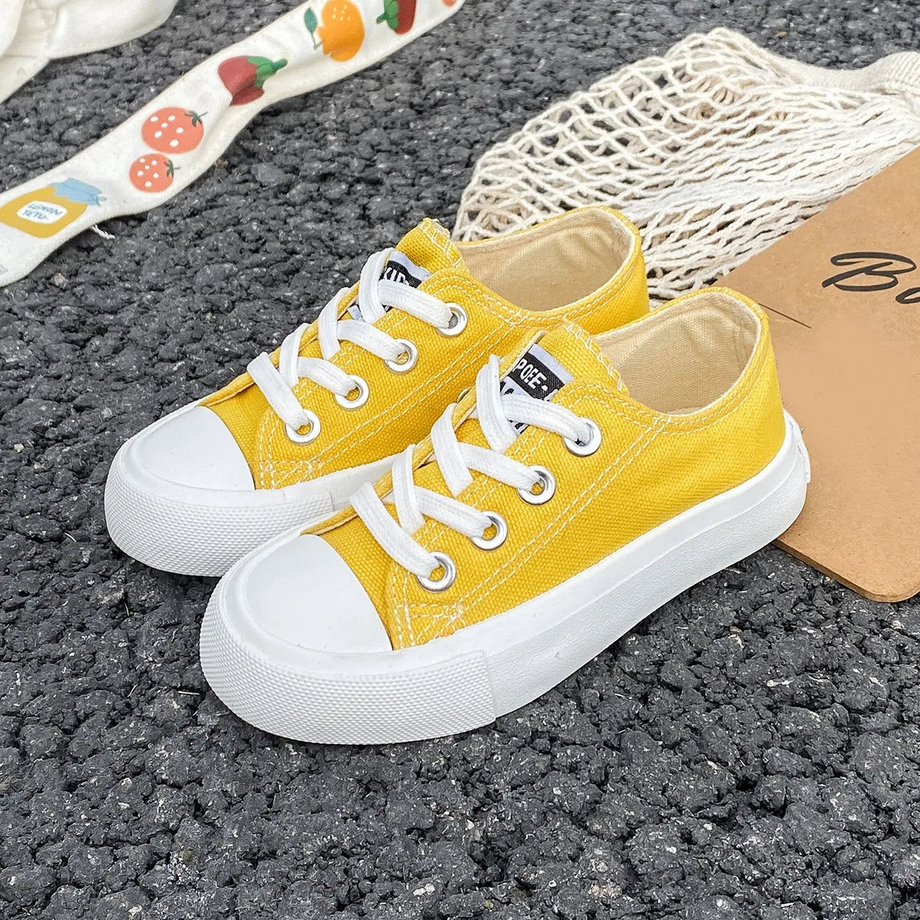 5058Fashionable Spring and Autumn Breathable Children's Canvas Shoes Soft Sole Boys and Girls' Shoes Versatile Children's Cloth