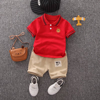 Summer Baby Boy Clothing Sets Fashion Bear Embroidery Short Sleeve T-shirt+Shorts Children 2Pcs Suit 1-5Y Girl Kids Sports Set