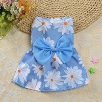 Pet Supplies Small Dog Flower Princess Dress Kitty Teddy New Pet Clothes Cute Dog Skirt Summer Thin Pet Accessories