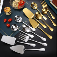 Nonstick Gold Silver Gadgets Kitchen Utensil Fork Cookware Soup Ladle Cooking Tools Serving Spoon Colander