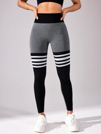 Women V Back Line Leggings Butt Lifting Gym Fitness Athletic Workout Elastic Leggins Outdoor Yoga Pants Sports Training Tights