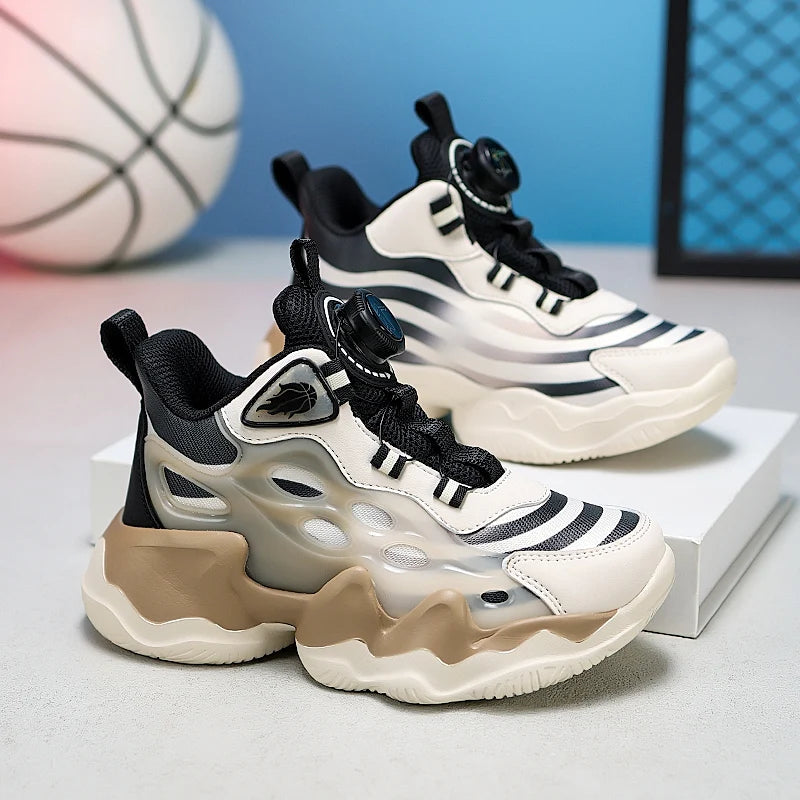 A pair of children's four-season leather sport shoes, wear-resistant and comfortable casual shoes, size 31-40，LY-L9810