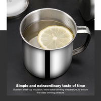 Stainless Steel Coffee Mugs Insulated Coffee & Tea Cup with Handles Shatterproof 200mL Metal Cup Mug Kitchen Accessories