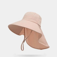 Sun Hat For Women With Neck Flap UPF 50+ UV Protective Hiking Beach Shawl Sunscreen Cap Wide Brim Ponytail Travel Fisherman Hat