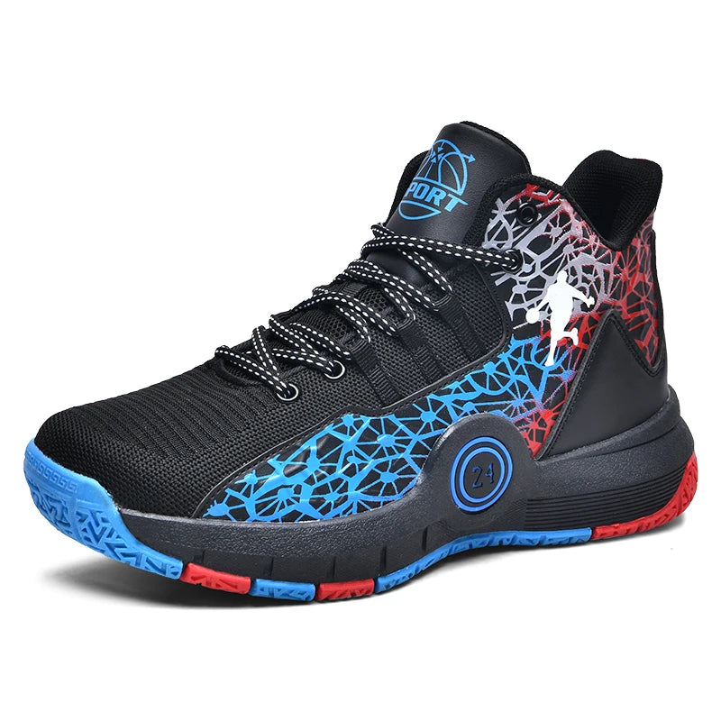 Basketball Shoes Men Field Training Non-slip High-top Luxyry Design Mesh Breathable Sneakers Pro Original Kids Basketball Boots