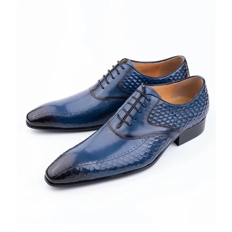 Factory Wholesale Men Leather Shoes Luxury Dress Office Wedding Party Suits Matching Footwear Handmade Fashion Business Man shoe