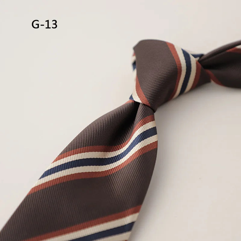 8CM Formal Striped Neckties For Men Suit Professional Gentleman Polyester Paisley Neck Tie Male Groomsman Wedding Party Cravat