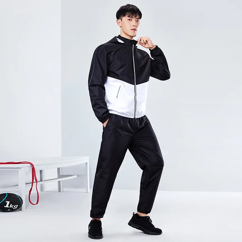 Sports Sweat Sauna Suit for Men and Women, Sweat Trousers, Running, Weight Loss, Fitness Clothing, Drop Body Suit, Jacket, Tops