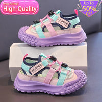 Spring New Mesh Breathable Childrens Sports Shoes Versatile Simple Campus Running Shoes Fashionable Foot Protection Casual Shoes