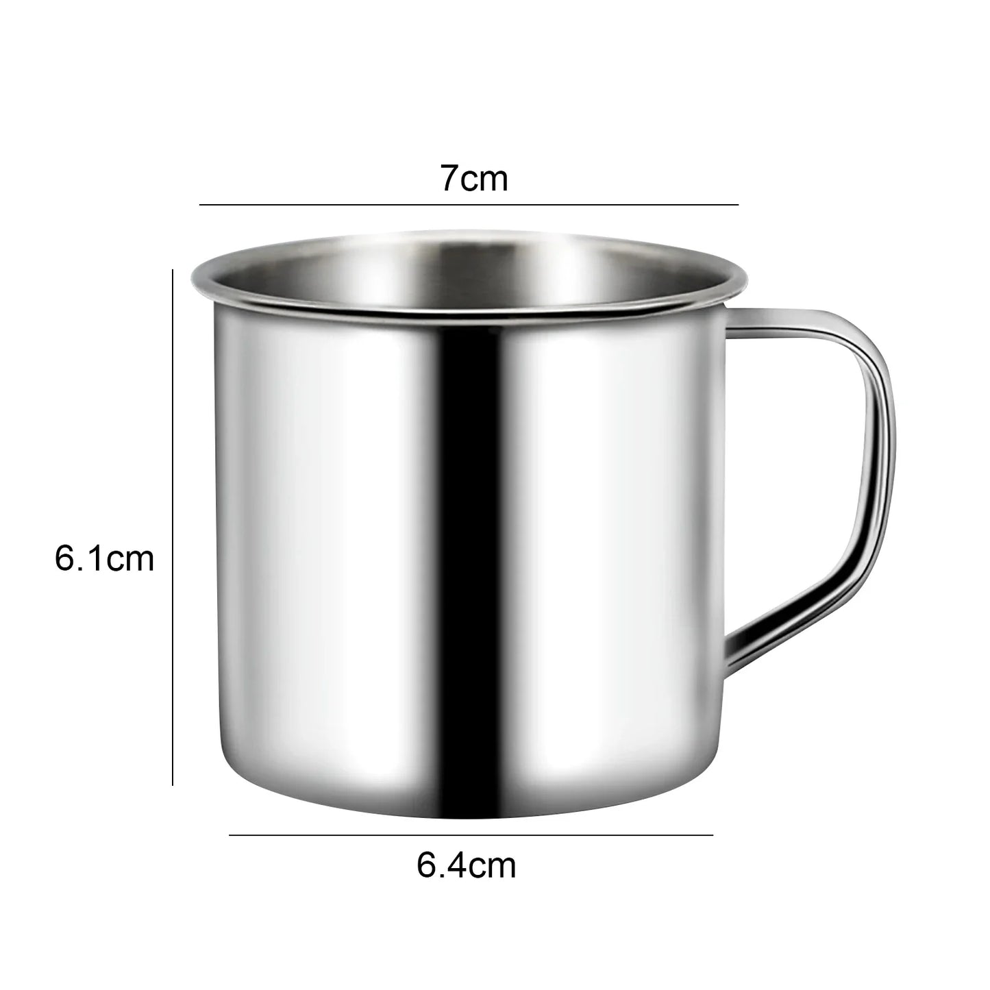 Stainless Steel Coffee Mugs Insulated Coffee & Tea Cup with Handles Shatterproof 200mL Metal Cup Mug Kitchen Accessories