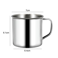 Stainless Steel Coffee Mugs Insulated Coffee & Tea Cup with Handles Shatterproof 200mL Metal Cup Mug Kitchen Accessories