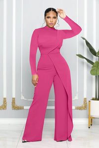 Casual Elegant Long Sleeve Jumpsuits Women New O-Neck High Waist Slim Straight Jumpsuit OL Rompers Woman Streetwear Party Outfit