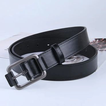 Belt for Men Students Simple Jeans Belt Personality Belt Outdoor Leisure Belt The Length is 100CM Cintura Jeans (Black,100cm/39.