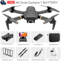 V4 RC Drone 4K/1080P HD Wide Angle Camera WiFi Fpv Dual Camera Foldable Quadcopter Real Time Transmission Helicopter Toy